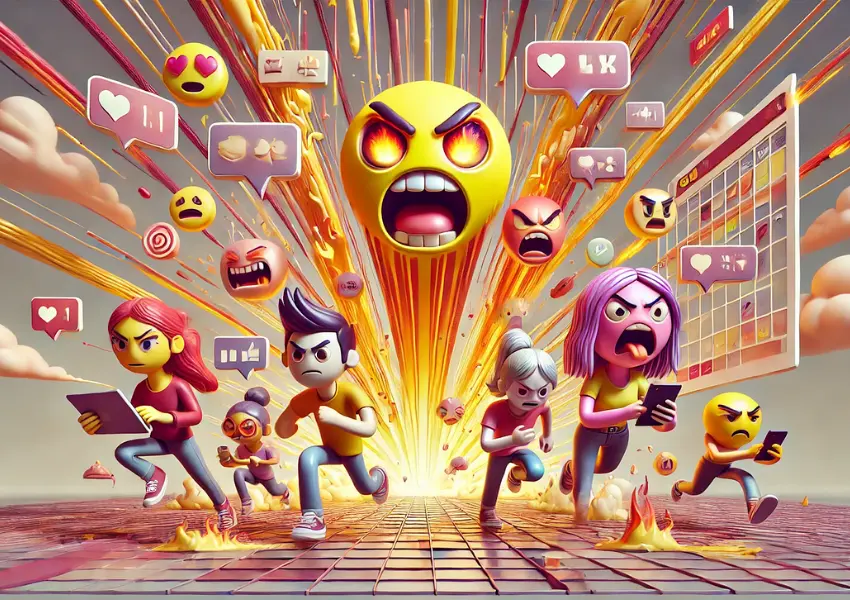 Social Media Creative with cartoon